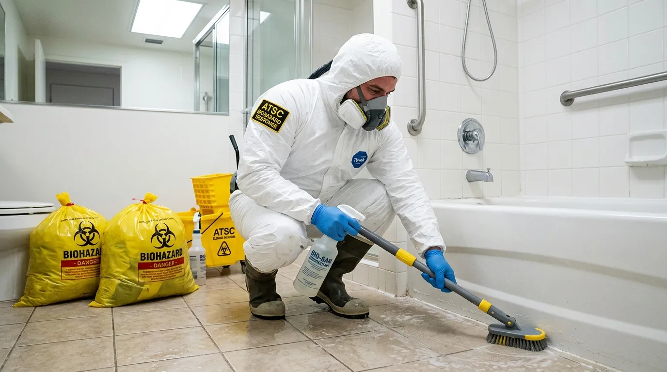 Decontamination equipment deployed for Blood Cleanup in Simsbury Center